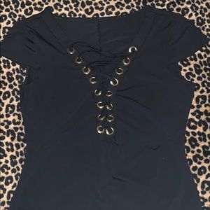 Lace up body suit